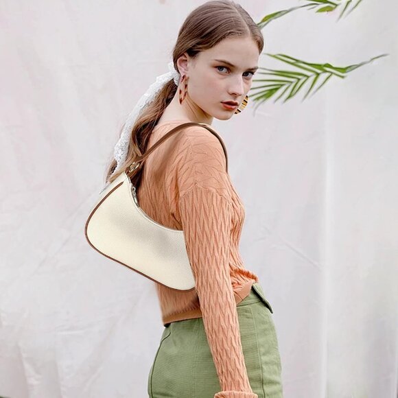 Women's Small Leather Crossbody Shoulder Bag with Detachable Straps - Picture 6 of 7